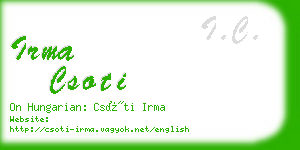 irma csoti business card